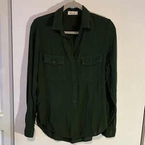 Bella Dahl Dark Green Button Down Shirt